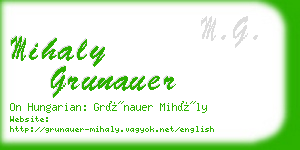mihaly grunauer business card